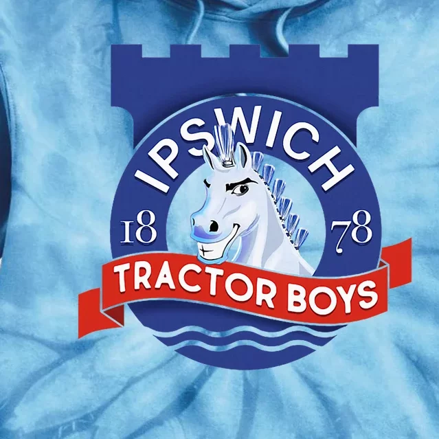 Ipswich Town Fan Tractor Boy Suffolk Punch Badge Tie Dye Hoodie