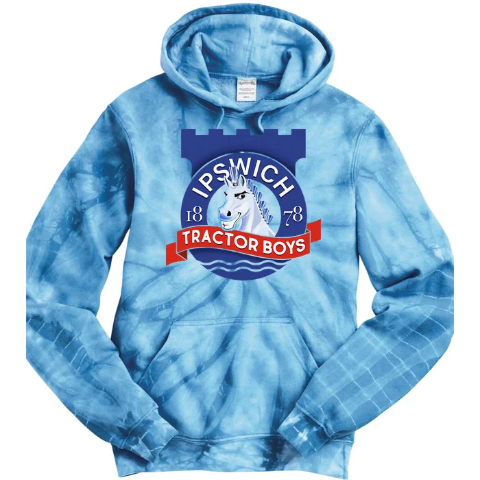 Ipswich Town Fan Tractor Boy Suffolk Punch Badge Tie Dye Hoodie