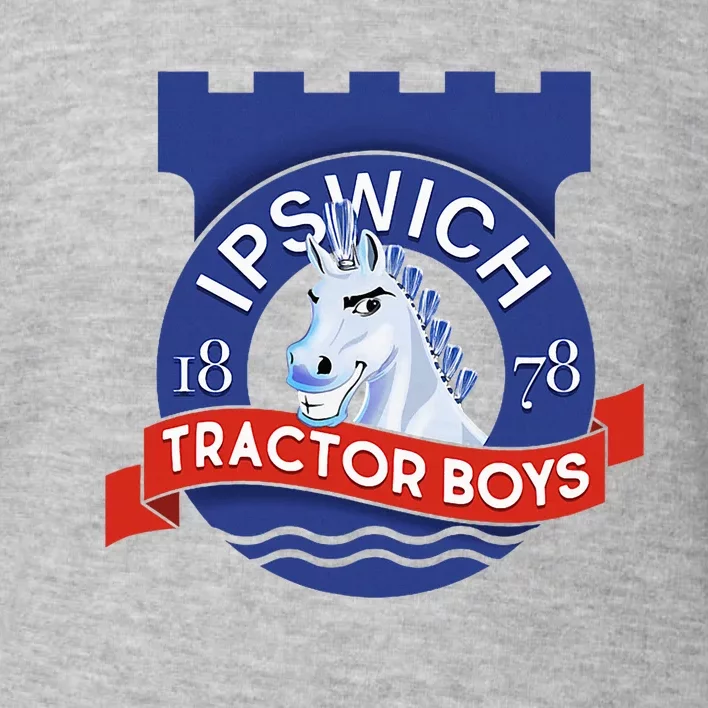 Ipswich Town Fan Tractor Boy Suffolk Punch Badge Toddler Sweatshirt