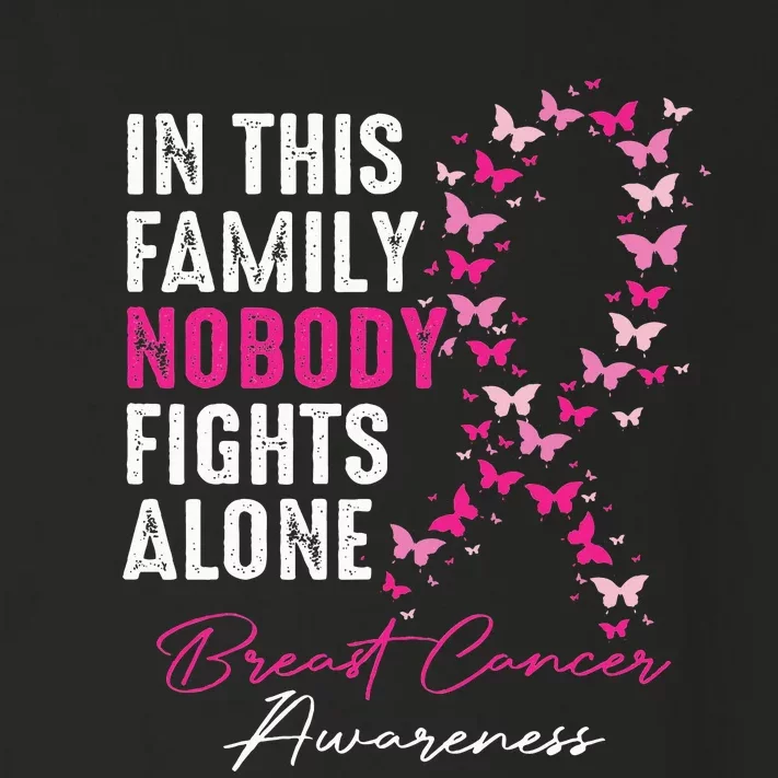 In This Family No One Fight Alone Breast Cancer Awareness Toddler Long Sleeve Shirt