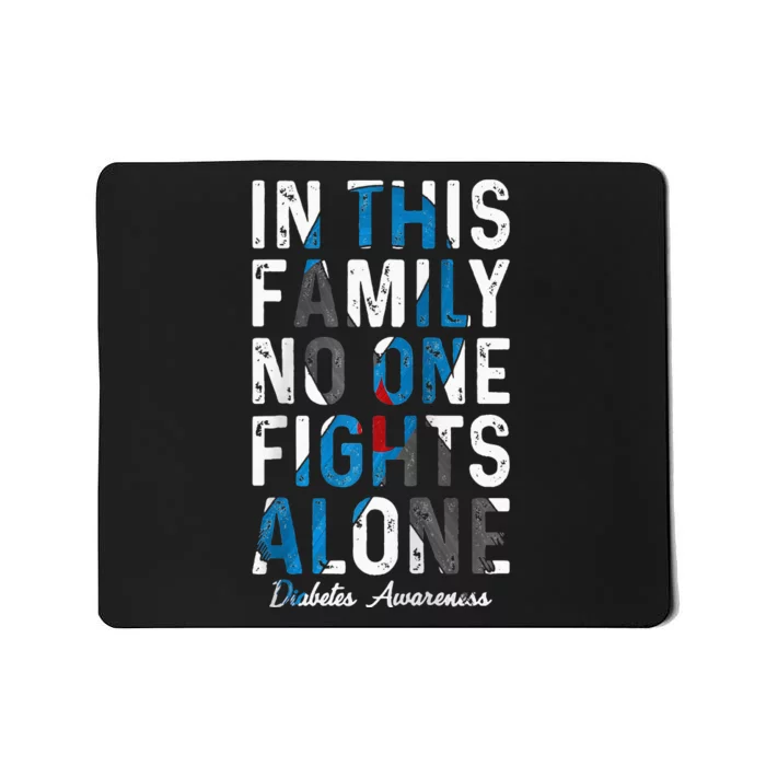 In This Family No One Fight Alone Diabetes Awareness Mousepad