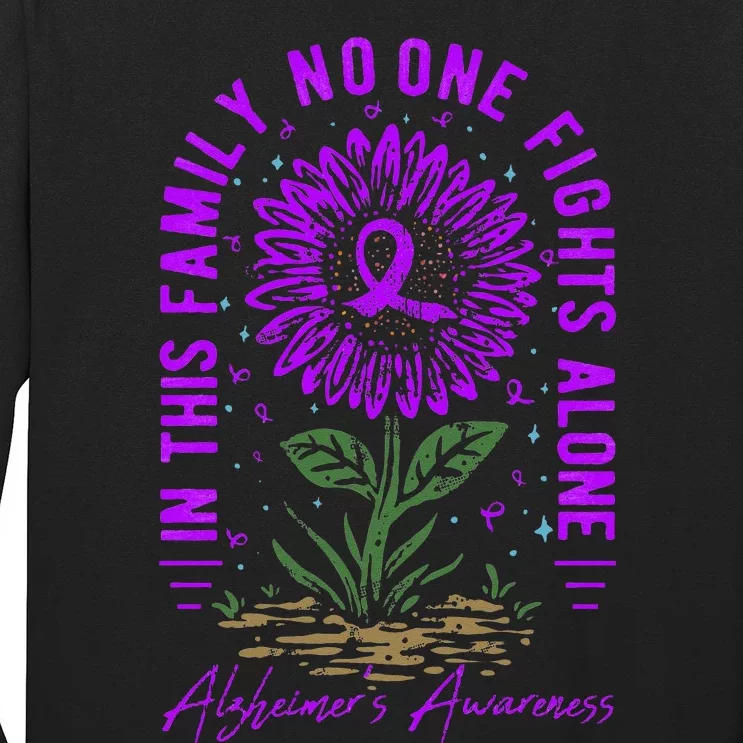 In This Family No One Fight Alone Alzheimer’s Awareness Long Sleeve Shirt