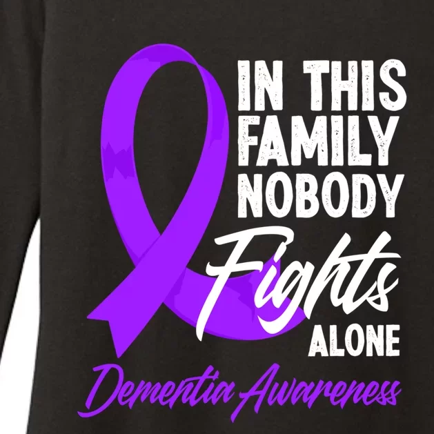 In This Family Nobody Fights Alone Detia Awareness Gift Womens CVC Long Sleeve Shirt