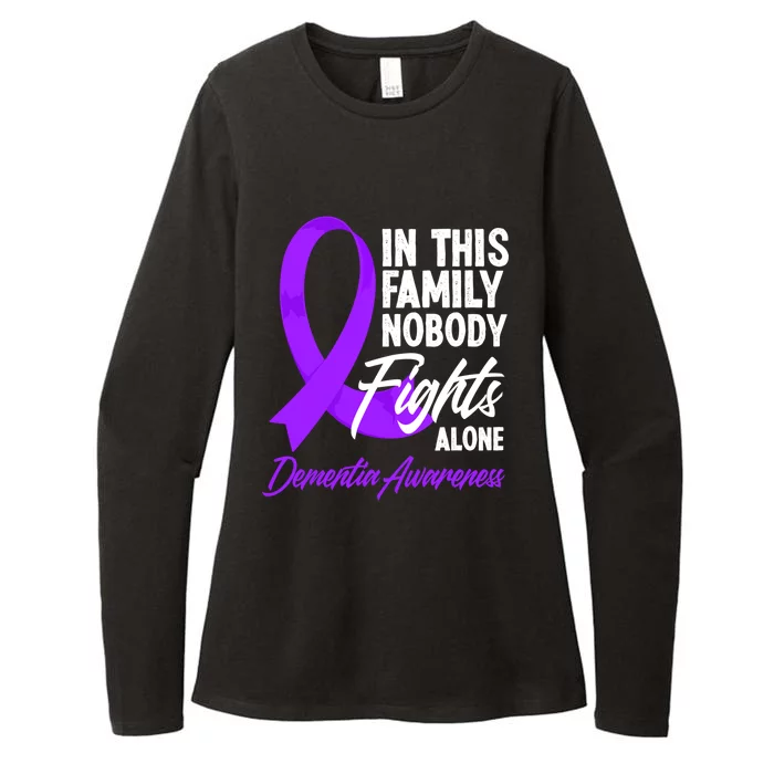 In This Family Nobody Fights Alone Detia Awareness Gift Womens CVC Long Sleeve Shirt