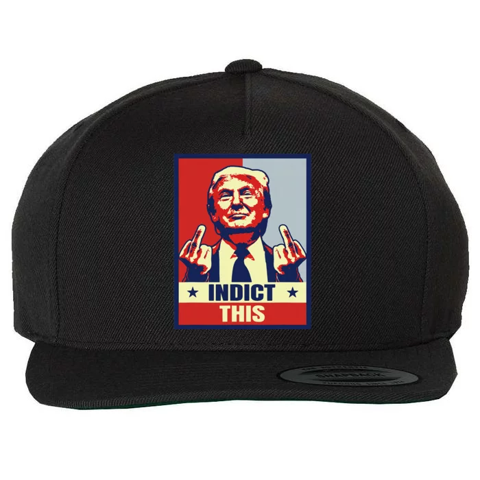 Indict This Funny Trump Shirts 2024 Wool Snapback Cap