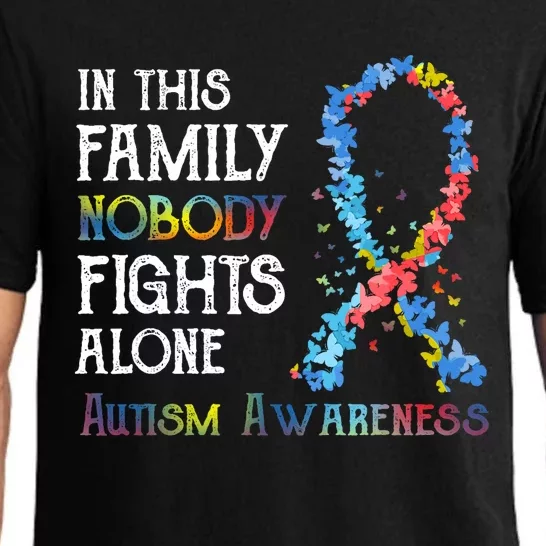 In This Family Nobody Fights Alone Autism Pajama Set