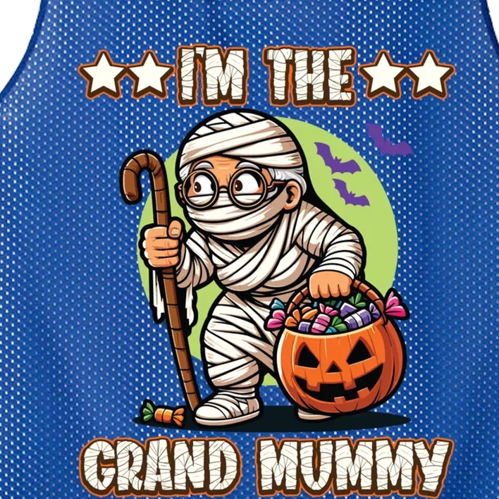 IM The Grand Mummy Halloween Mummy Grandma Great Gift Mesh Reversible Basketball Jersey Tank