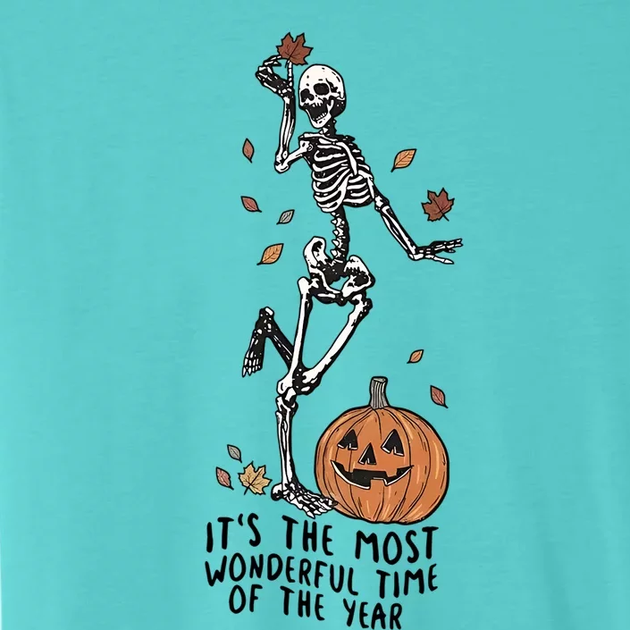 Its The Greatest Time Of The Year Funny Skeleton Halloween Meaningful Gift ChromaSoft Performance T-Shirt