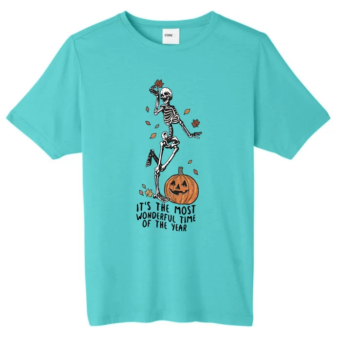 Its The Greatest Time Of The Year Funny Skeleton Halloween Meaningful Gift ChromaSoft Performance T-Shirt