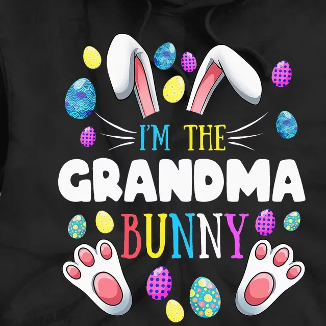 I'm The Grandma Bunny Matching Family Easter Party Tie Dye Hoodie