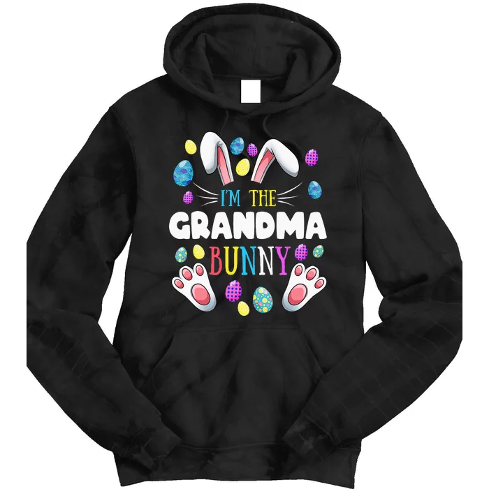 I'm The Grandma Bunny Matching Family Easter Party Tie Dye Hoodie