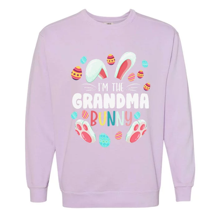 I'm The Grandma Bunny Matching Family Easter Party Garment-Dyed Sweatshirt