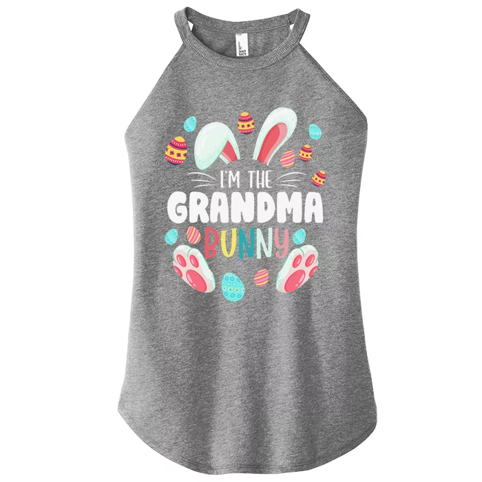 I'm The Grandma Bunny Matching Family Easter Party Women’s Perfect Tri Rocker Tank