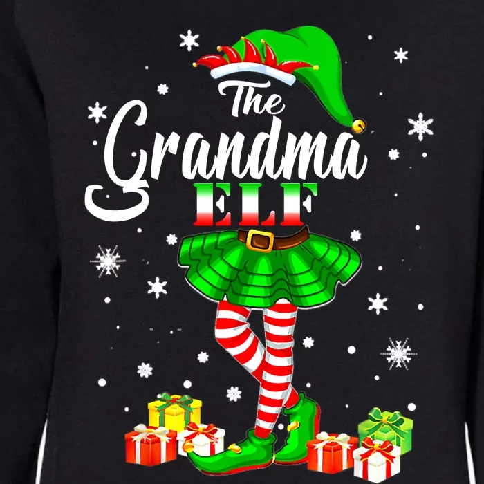 I'm The Grandma Elf Matching Family Christmas Party Womens California Wash Sweatshirt