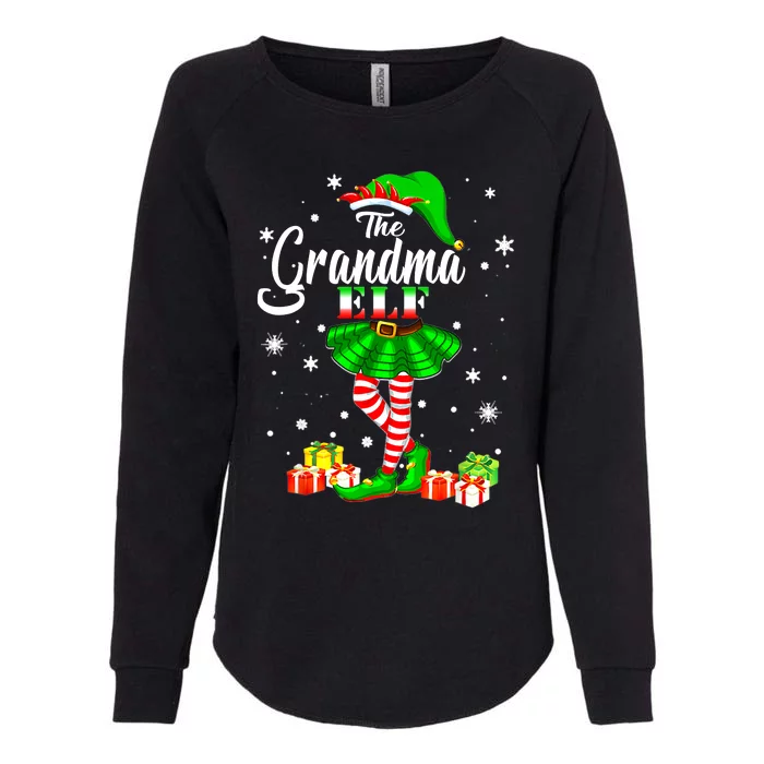 I'm The Grandma Elf Matching Family Christmas Party Womens California Wash Sweatshirt