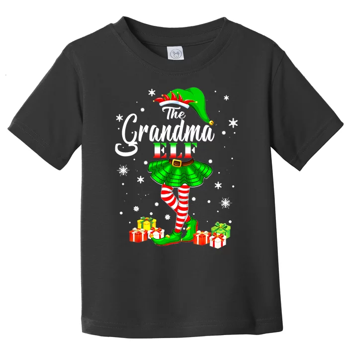 I'm The Grandma Elf Matching Family Christmas Party Toddler T-Shirt