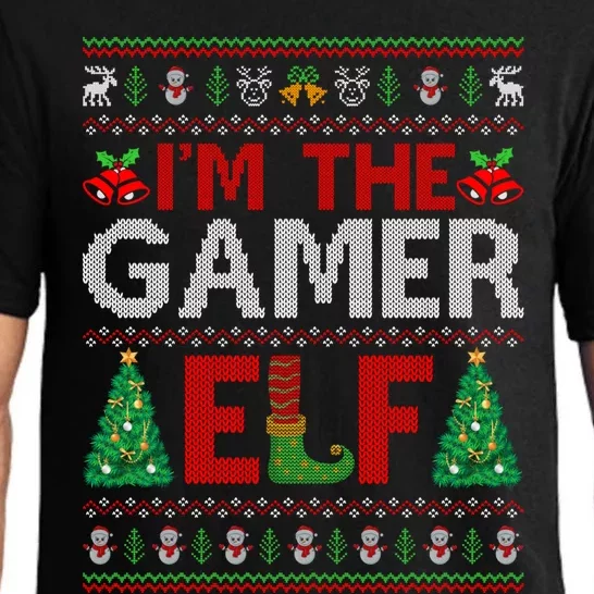 IM The Gamer Elf Ugly Santa Video Game Christmas Funny Gift Pajama Set