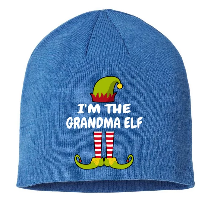 I'm The Grandma Elf Gift Family Squad Christmas Gift 8 1/2in Sustainable Knit Beanie