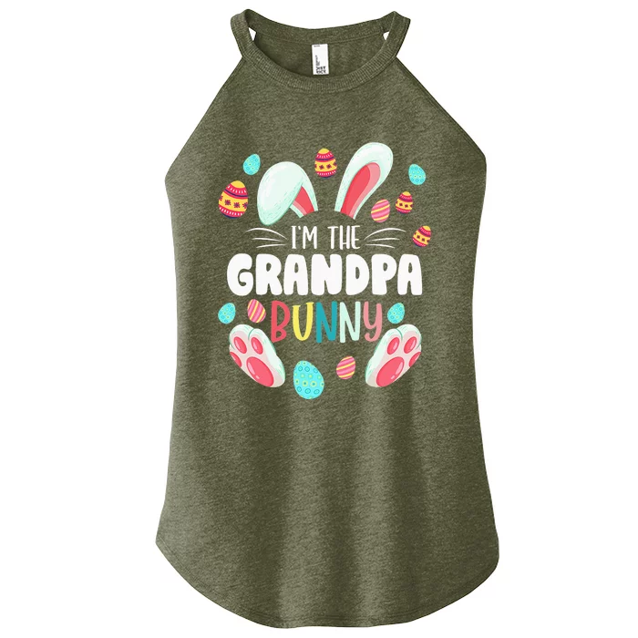 I'm The Grandpa Bunny Matching Family Easter Party Women’s Perfect Tri Rocker Tank