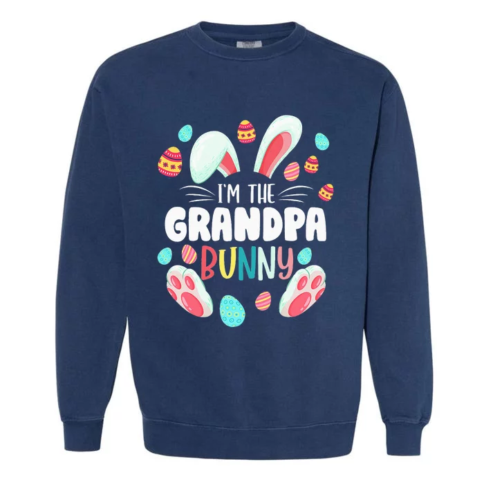 I'm The Grandpa Bunny Matching Family Easter Party Garment-Dyed Sweatshirt