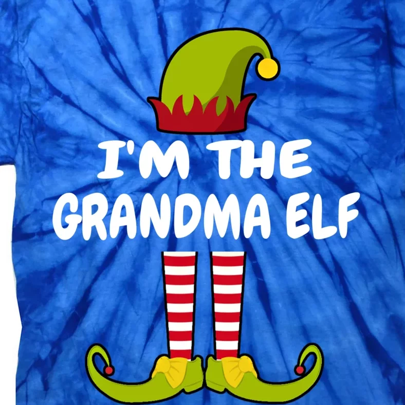 I'm The Grandma Elf Great Gift Family Squad Christmas Gift Tie-Dye T-Shirt