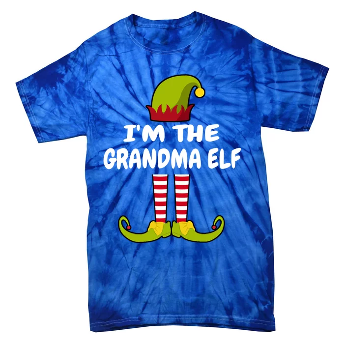 I'm The Grandma Elf Great Gift Family Squad Christmas Gift Tie-Dye T-Shirt