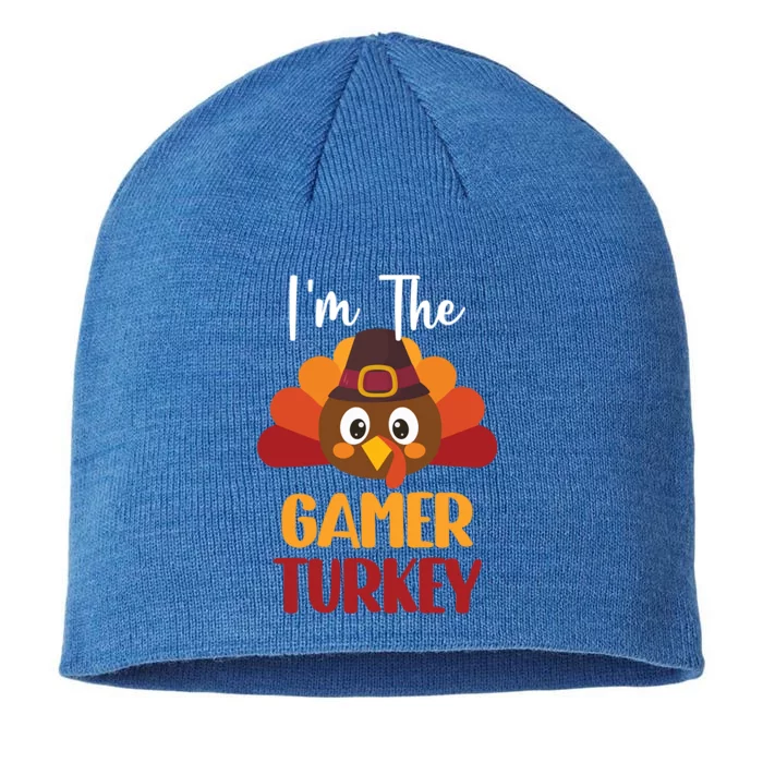 Im The Gamer Turkey Cute Family Matching Thanksgiving Gift 8 1/2in Sustainable Knit Beanie