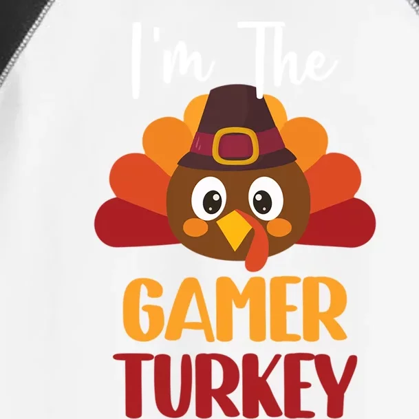 Im The Gamer Turkey Cute Family Matching Thanksgiving Gift Toddler Fine Jersey T-Shirt