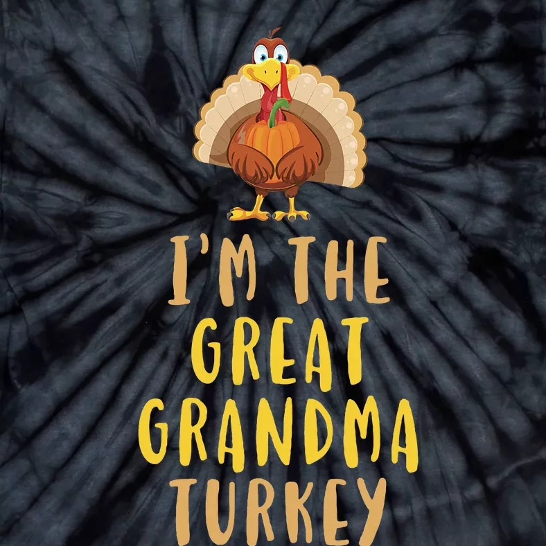 I'm The Great Grandma Turkey Family Thanksgiving Tie-Dye T-Shirt