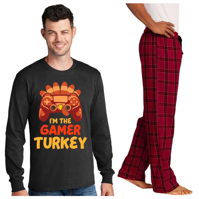 Im The Gamer Turkey Funny Family Matching Turkey Lovers Funny Gift Long Sleeve Pajama Set