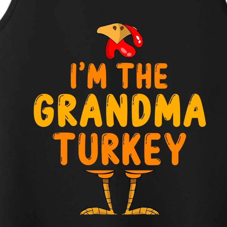 Im The Grandma Turkey Matching Thanksgiving Family Funny Gift Performance Tank