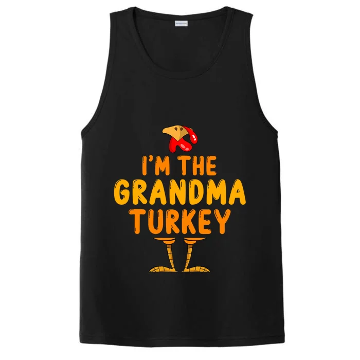 Im The Grandma Turkey Matching Thanksgiving Family Funny Gift Performance Tank