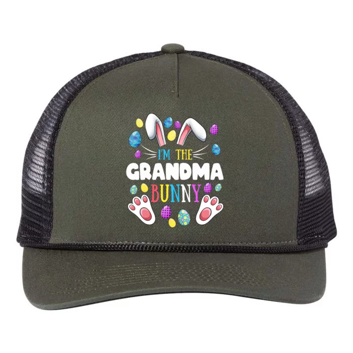 I'm The Grandma Bunny Matching Family Easter Party Retro Rope Trucker Hat Cap