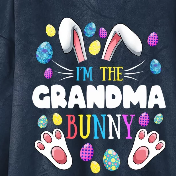 I'm The Grandma Bunny Matching Family Easter Party Hooded Wearable Blanket