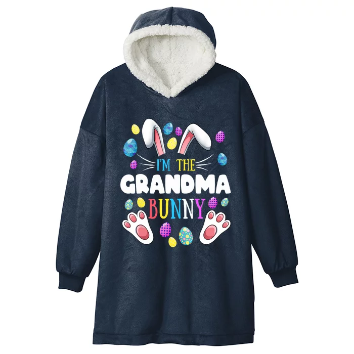 I'm The Grandma Bunny Matching Family Easter Party Hooded Wearable Blanket