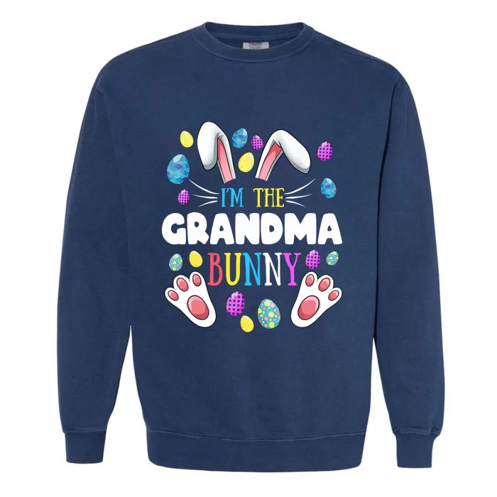 I'm The Grandma Bunny Matching Family Easter Party Garment-Dyed Sweatshirt