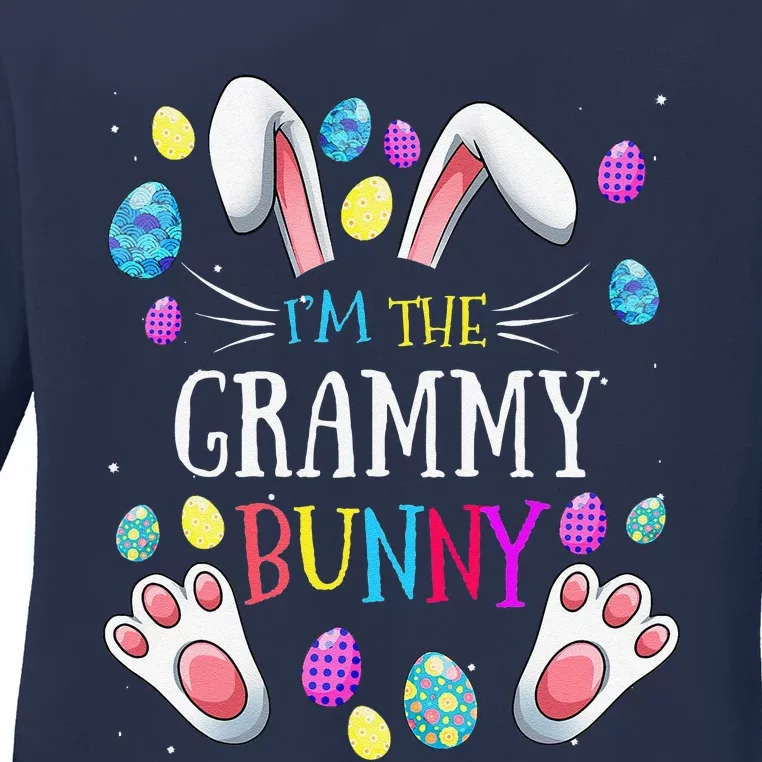 I'm The Grammy Bunny Matching Family Easter Party Ladies Long Sleeve Shirt