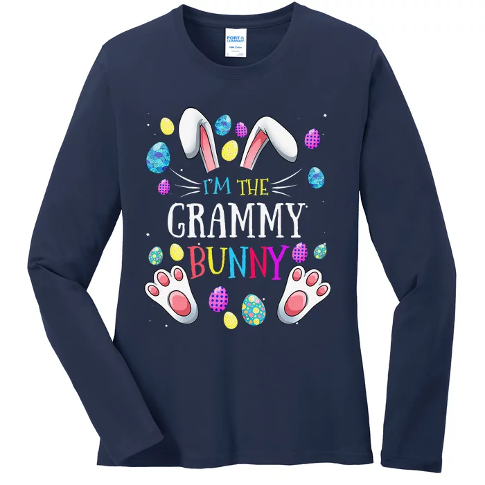 I'm The Grammy Bunny Matching Family Easter Party Ladies Long Sleeve Shirt