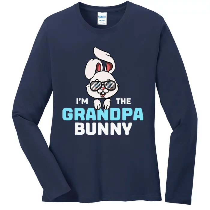 I'm The Grandpa Bunny Matching Family Easter Party Ladies Long Sleeve Shirt