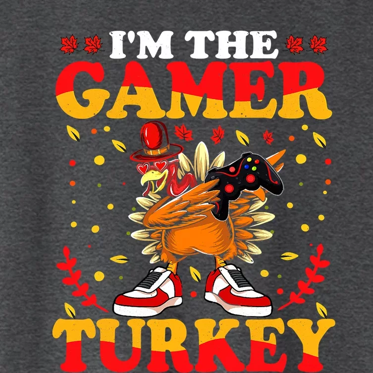 I'm The Gamer Turkey Gaming Boys Happy Funny Thanksgiving Women's Crop Top Tee