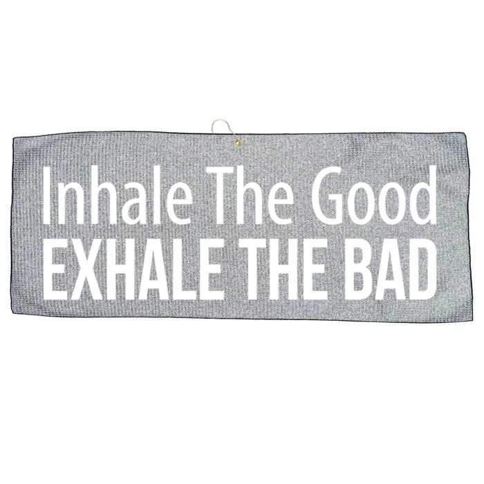 Inhale The Good Gift Exhale The Bad Gift Large Microfiber Waffle Golf Towel