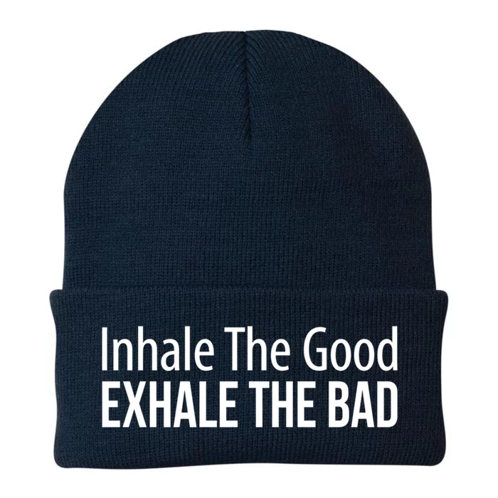 Inhale The Good Gift Exhale The Bad Gift Knit Cap Winter Beanie