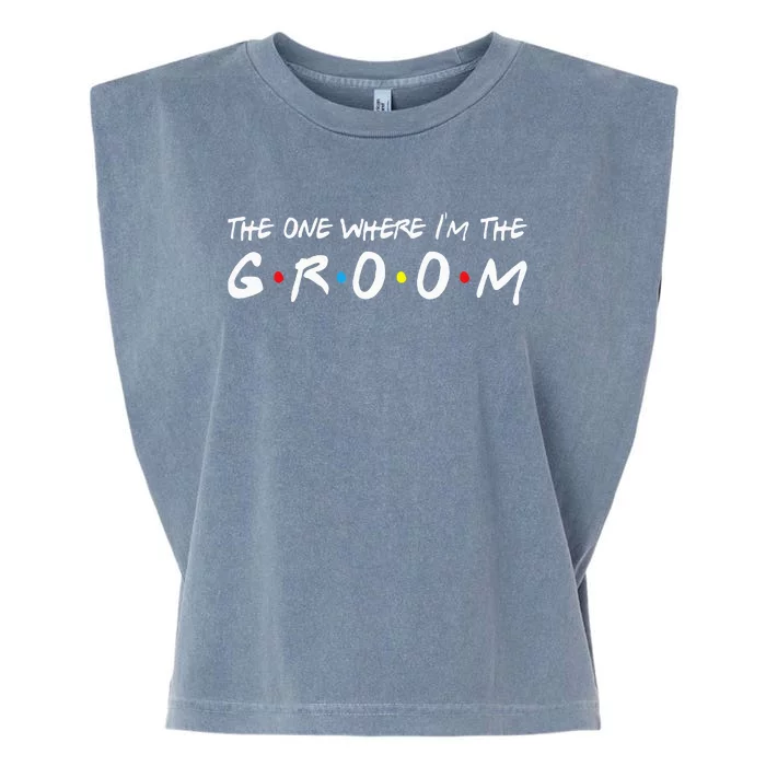 Im The Groom Bachelor Party Stag Groomsmen Garment-Dyed Women's Muscle Tee