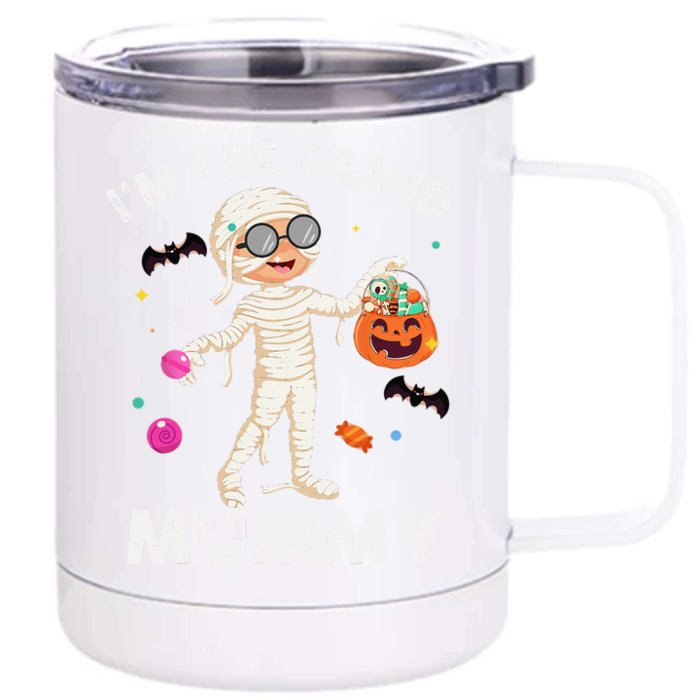 Im The Grand Mummy Funny Grandma Halloween Front & Back 12oz Stainless Steel Tumbler Cup