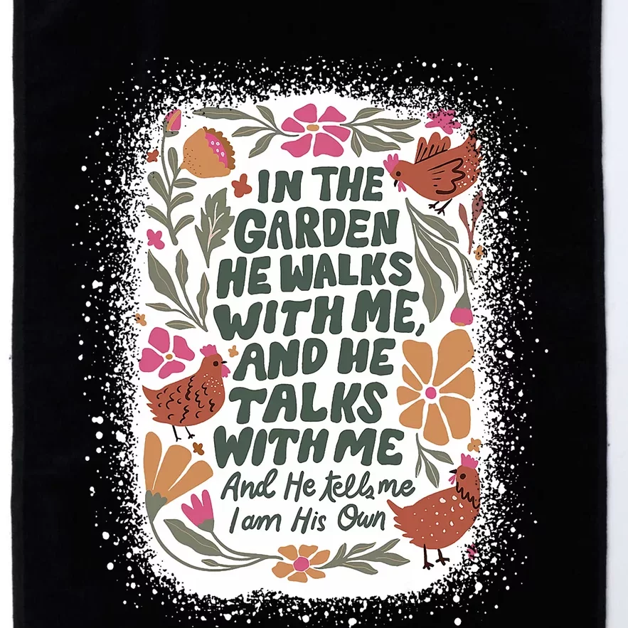 In The Garden He Walks With Me And He Talks With Me Funny Platinum Collection Golf Towel