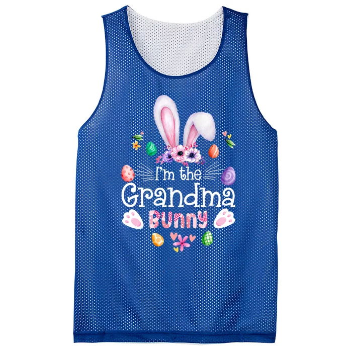 I'm The Grandma Bunny Happy Easter Day Grandma Cool Gift Mesh Reversible Basketball Jersey Tank