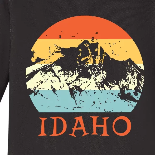 Idaho The Gem State Idaho Baby Long Sleeve Bodysuit