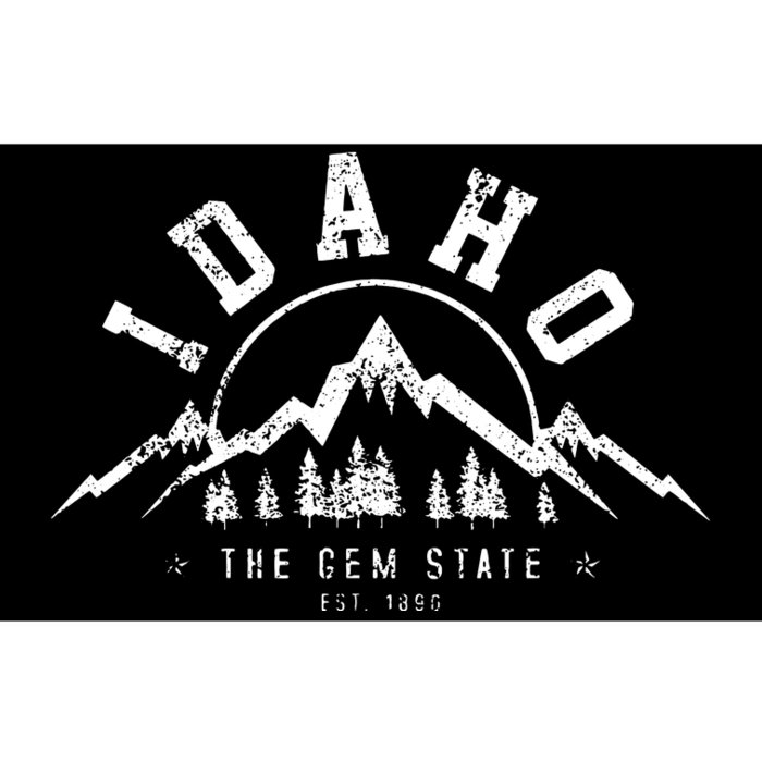 Idaho The Gem State Est 1890 Vintage Mountains Bumper Sticker