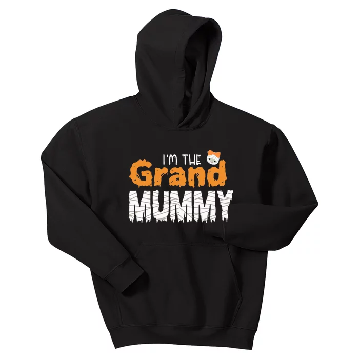 Im The Grand Mummy Funny Grandma Family Halloween Kids Hoodie