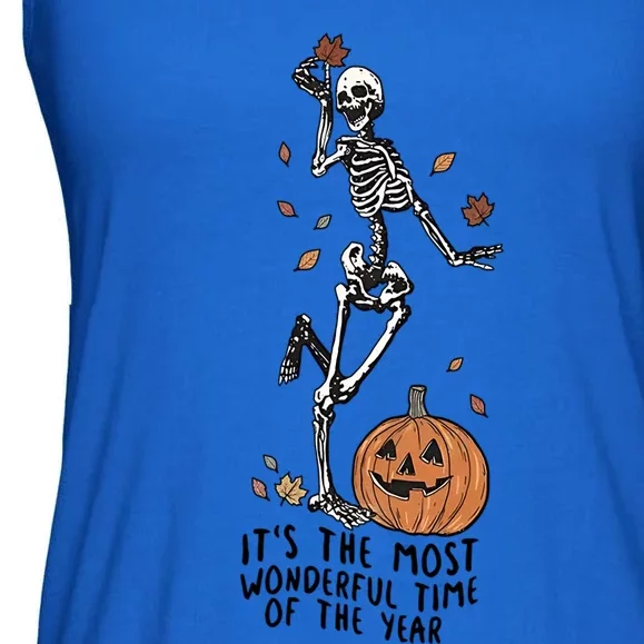 Its The Greatest Time Of The Year Funny Skeleton Halloween Cute Gift Ladies Essential Flowy Tank